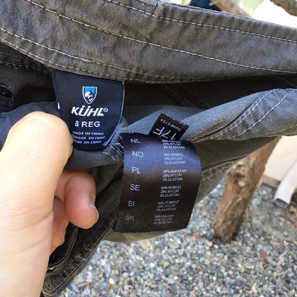 KUHL Free Range Gray Cargo Hiking Pants Outdoor Trail Utility Size 8 Regular - Picture 8 of 9